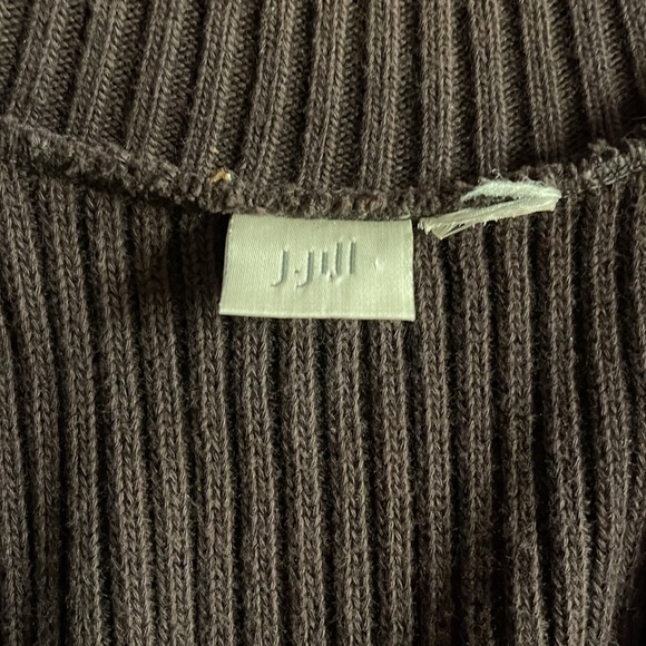 J.Jill Faux Suede Knit Expresso Brown Zippered Vest XL - Picture 9 of 9